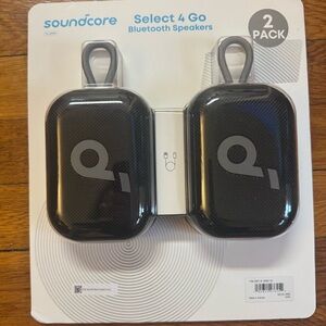 NWT Soundcore Select 4 Go Bluetooth Speakers - Black (2 Pack)